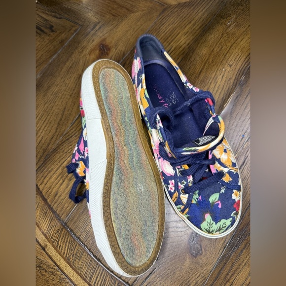BOBS / Floral Canvas Sneakers Size 9.5 - Picture 4 of 5